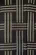 Photo7: Mint P0801E Vintage Japanese kimono Black TSUMUGI pongee for women / Silk. Plaid Checks (Grade A) (7)