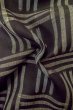 Photo12: Mint P0801E Vintage Japanese kimono Black TSUMUGI pongee for women / Silk. Plaid Checks (Grade A) (12)