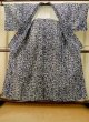Photo2: P0801F Vintage Japanese kimono Indigo Blue YUKATA summer(made in Japan) for women / Cotton. Plaid Checks (Grade B) (2)