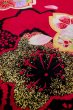 Photo12: P0818A Used Japanese kimono Dark Red Kimono for Girls for women / Synthetic. SAKURA cherry blossom (Grade C) (12)