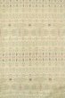 Photo4: P0818B Vintage Japanese kimono Ivory ORI woven for women / Silk. Geometrical pattern (Grade B) (4)