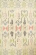 Photo6: P0818B Vintage Japanese kimono Ivory ORI woven for women / Silk. Geometrical pattern (Grade B) (6)