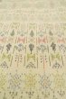 Photo9: P0818B Vintage Japanese kimono Ivory ORI woven for women / Silk. Geometrical pattern (Grade B) (9)