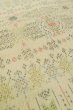 Photo10: P0818B Vintage Japanese kimono Ivory ORI woven for women / Silk. Geometrical pattern (Grade B) (10)