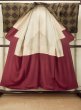 Photo2: P0818C Vintage Japanese kimono Dark Brown ORI woven for women / Silk. Diamond-shaped flowers (Grade B) (2)