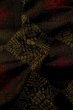 Photo12: P0818C Vintage Japanese kimono Dark Brown ORI woven for women / Silk. Diamond-shaped flowers (Grade B) (12)