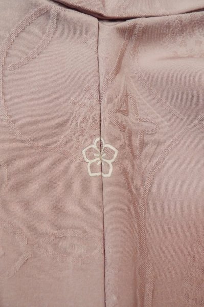 Photo5: P0818D Vintage Japanese kimono Pale Grayish Wisteria IROMUJI plain colored for women / Silk. (Grade B) (5)