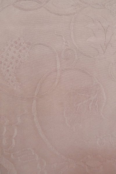 Photo7: P0818D Vintage Japanese kimono Pale Grayish Wisteria IROMUJI plain colored for women / Silk. (Grade B) (7)