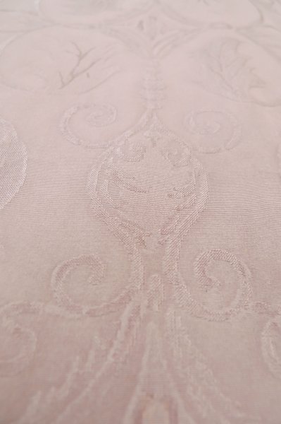 Photo10: P0818D Vintage Japanese kimono Pale Grayish Wisteria IROMUJI plain colored for women / Silk. (Grade B) (10)