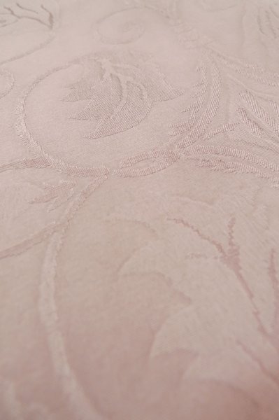 Photo11: P0818D Vintage Japanese kimono Pale Grayish Wisteria IROMUJI plain colored for women / Silk. (Grade B) (11)