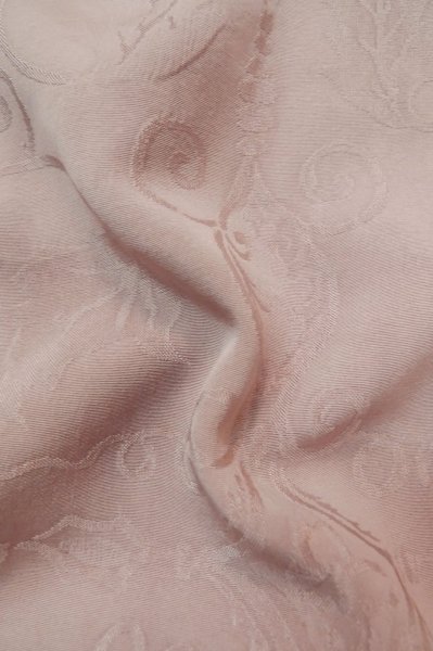 Photo12: P0818D Vintage Japanese kimono Pale Grayish Wisteria IROMUJI plain colored for women / Silk. (Grade B) (12)