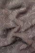 Photo13: P0818E Vintage Japanese kimono Grayish Wisteria IROMUJI plain colored for women / Silk., Base woven pattern: grapes. (Grade C) (13)