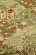 Photo4: Mint P0818F Vintage Japanese kimono Grayish Beige KOMON dyed for women / Silk. Flower (Grade A) (4)