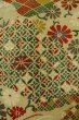 Photo6: Mint P0818F Vintage Japanese kimono Grayish Beige KOMON dyed for women / Silk. Flower (Grade A) (6)
