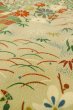 Photo9: Mint P0818F Vintage Japanese kimono Grayish Beige KOMON dyed for women / Silk. Flower (Grade A) (9)