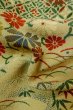 Photo11: Mint P0818F Vintage Japanese kimono Grayish Beige KOMON dyed for women / Silk. Flower (Grade A) (11)