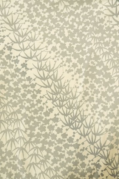 Photo3: Mint P0818G Vintage Japanese kimono White KOMON dyed for women / Silk. UME plum bloom (Grade A) (3)