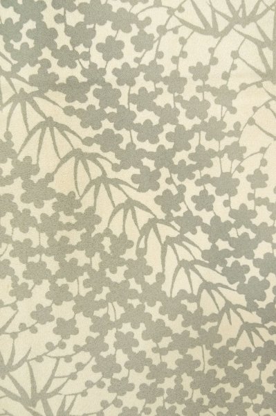 Photo5: Mint P0818G Vintage Japanese kimono White KOMON dyed for women / Silk. UME plum bloom (Grade A) (5)