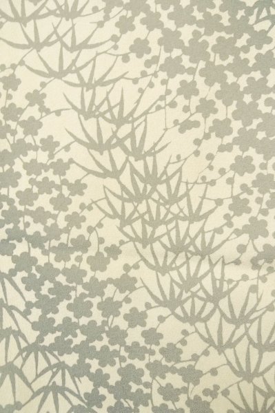 Photo7: Mint P0818G Vintage Japanese kimono White KOMON dyed for women / Silk. UME plum bloom (Grade A) (7)