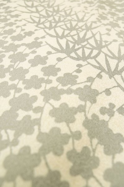 Photo9: Mint P0818G Vintage Japanese kimono White KOMON dyed for women / Silk. UME plum bloom (Grade A) (9)