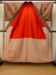 Photo2: Mint P0818H Vintage Japanese kimono Dark Dark Red TSUMUGI pongee for women / Silk. Chrysanthemum, Shell box pattern (Grade A) (2)