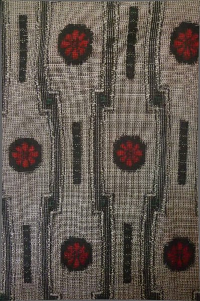 Photo3: P0818I Vintage Japanese kimono Gray TSUMUGI pongee for women / Silk. Chrysanthemum (Grade B) (3)