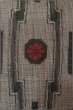 Photo5: P0818I Vintage Japanese kimono Gray TSUMUGI pongee for women / Silk. Chrysanthemum (Grade B) (5)