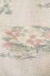 Photo5: P0818J Vintage Japanese kimono Purplish Off White TSUMUGI pongee for women / Silk. Flower (Grade B) (5)