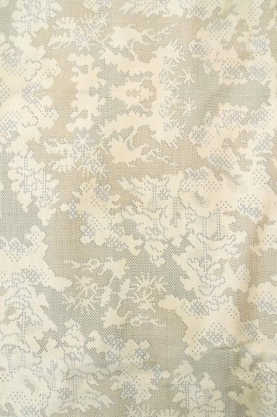Photo4: P0818K Vintage Japanese kimono Multi Color TSUMUGI pongee for women / Silk. Tree (Grade C) (4)