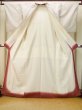 Photo2: P0818L Vintage Japanese kimono White TSUMUGI pongee for women / Silk. Cross (Grade B) (2)