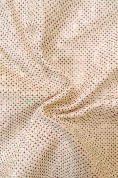 Photo11: P0818L Vintage Japanese kimono White TSUMUGI pongee for women / Silk. Cross (Grade B) (11)