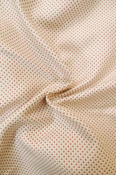 Photo12: P0818L Vintage Japanese kimono White TSUMUGI pongee for women / Silk. Cross (Grade B) (12)