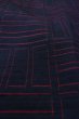 Photo9: Mint P0818M Vintage Japanese kimono Navy Blue TSUMUGI pongee for women / Silk. Quadrangle (Grade A) (9)
