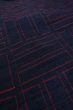 Photo10: Mint P0818M Vintage Japanese kimono Navy Blue TSUMUGI pongee for women / Silk. Quadrangle (Grade A) (10)