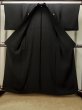Photo2: Mint P0818N Vintage Japanese kimono Black MONTSUKI crests for women / Silk. (Grade A) (2)