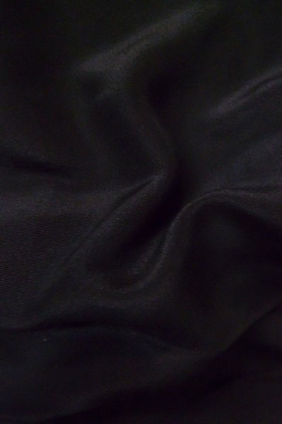 Photo10: P0818O Vintage Japanese kimono Black MONTSUKI crests for women / Silk. (Grade B) (10)
