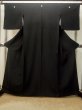 Photo1: Mint P0818P Vintage Japanese kimono Black MONTSUKI crests for women / Silk. (Grade A) (1)
