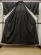 Photo2: P0818S Vintage Japanese kimono Black MONTSUKI crests for women / Silk. (Grade D) (2)