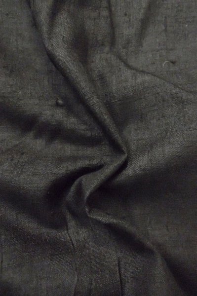 Photo11: P0818S Vintage Japanese kimono Black MONTSUKI crests for women / Silk. (Grade D) (11)