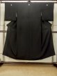 Photo1: P0818V Vintage Japanese kimono Black MONTSUKI crests for women / Silk. (Grade B) (1)