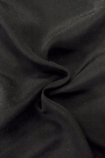 Photo12: P0818V Vintage Japanese kimono Black MONTSUKI crests for women / Silk. (Grade B) (12)