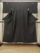 Photo1: P0818Y Vintage Japanese kimono Black MONTSUKI crests for women / Silk. (Grade B) (1)
