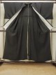 Photo2: P0818Y Vintage Japanese kimono Black MONTSUKI crests for women / Silk. (Grade B) (2)