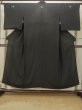 Photo1: Mint P0819A Vintage Japanese kimono Black MONTSUKI crests for women / Silk. (Grade A) (1)