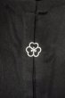Photo3: P0819B Vintage Japanese kimono Black MONTSUKI crests for women / Silk. (Grade B) (3)