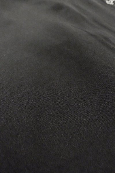 Photo9: P0819B Vintage Japanese kimono Black MONTSUKI crests for women / Silk. (Grade B) (9)