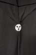 Photo3: P0819C Vintage Japanese kimono Black MONTSUKI crests for women / Silk. (Grade B) (3)