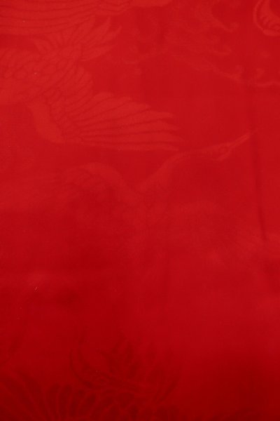 Photo6: P0901A Antique Japanese kimono Red JUBAN undergarment for women / Silk. (Grade C) (6)