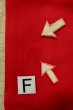 Photo19: P0901A Antique Japanese kimono Red JUBAN undergarment for women / Silk. (Grade C) (19)