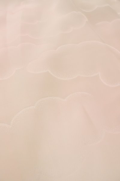 Photo10: P0901C Vintage Japanese kimono Light Pink JUBAN undergarment for women / Silk. Gradation (Grade B) (10)